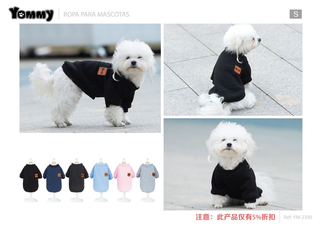 Sudadera para mascotas talla S para abrigar