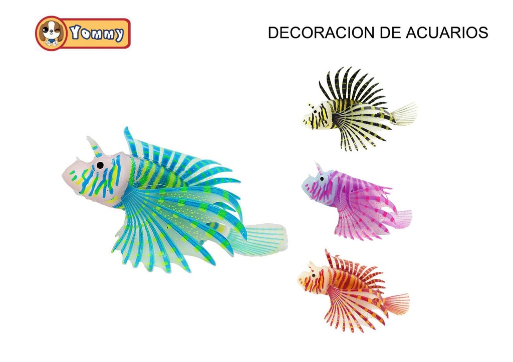 Decoración de acuarios de silicona león marino 10.5x7x8cm