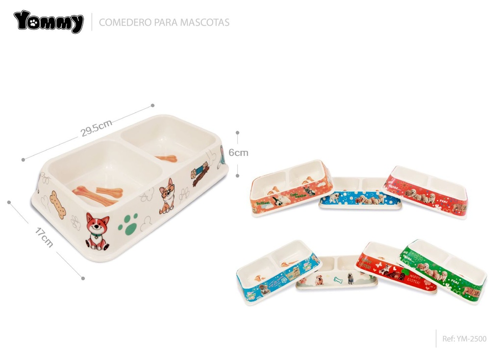 Comedero para mascotas PVC 29.5x17x6cm