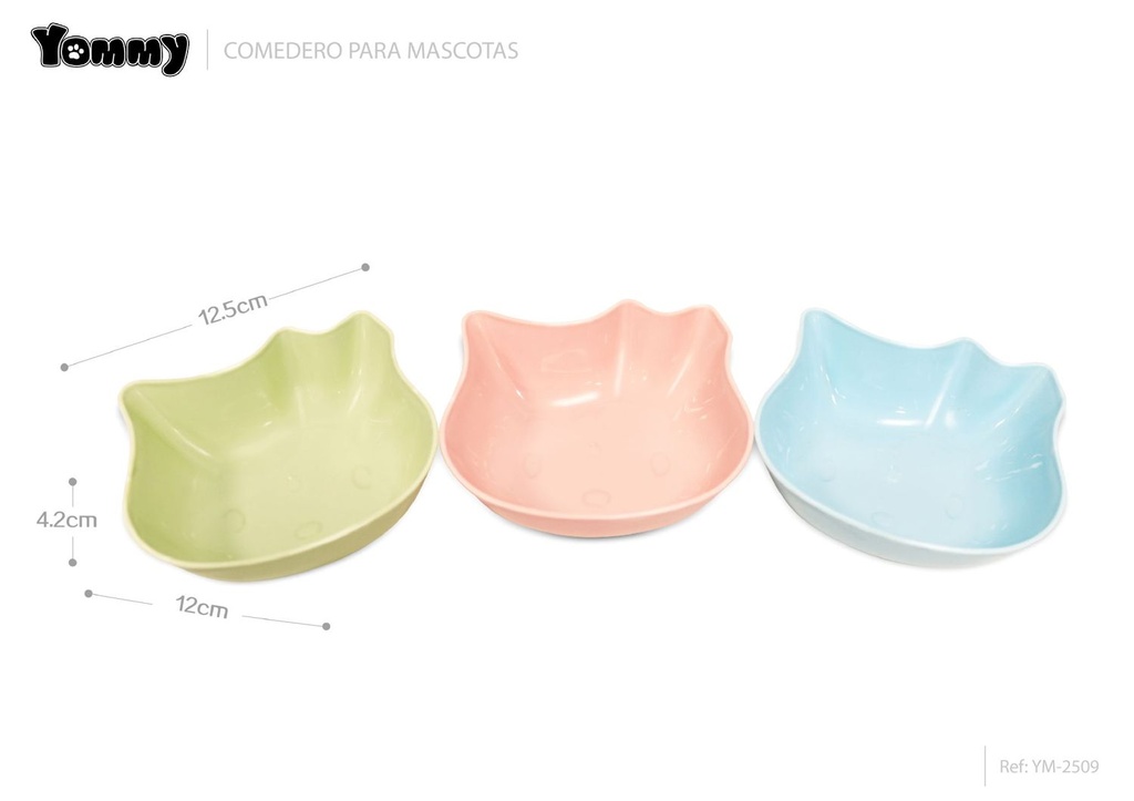 Tazón plástico para perros - 12.5 x 12 x 4.2 cm - Producto para mascotas