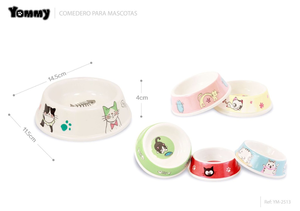 Comedero de PVC para perro 14.5x11.5x4cm para alimentación de mascotas