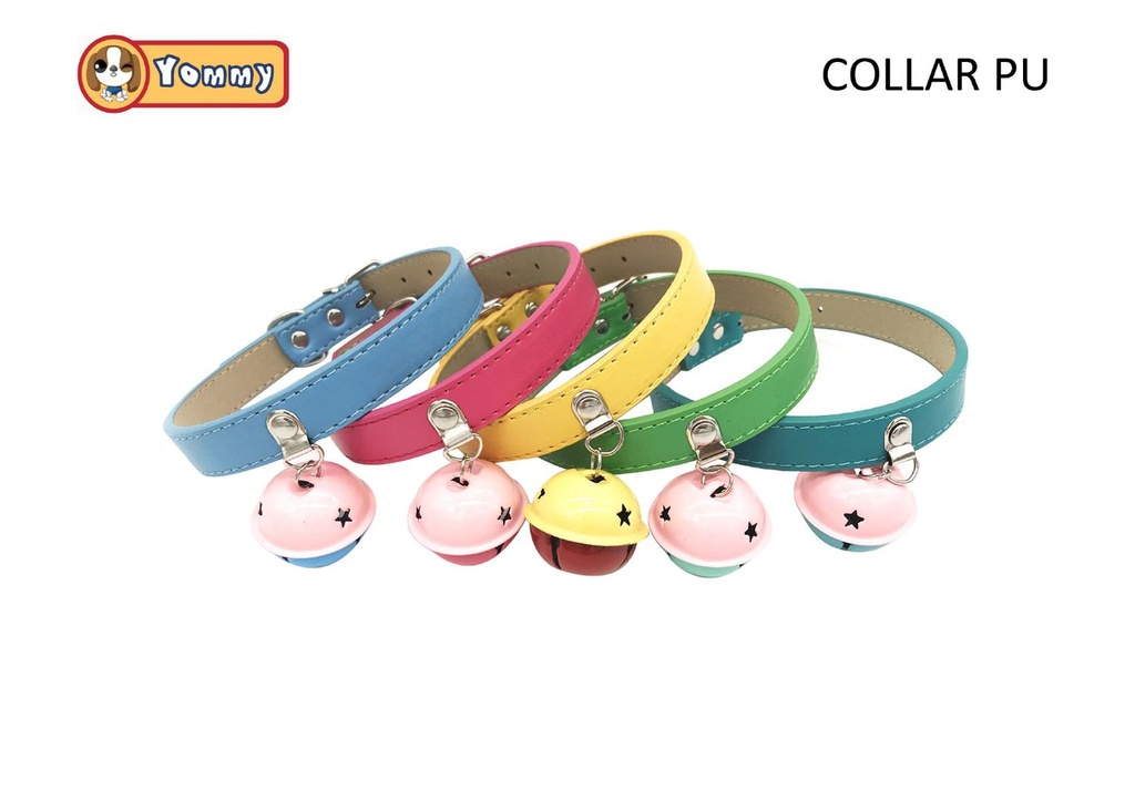 Collar PU con gran campana 1.9x45cm - Accesorios para mascotas