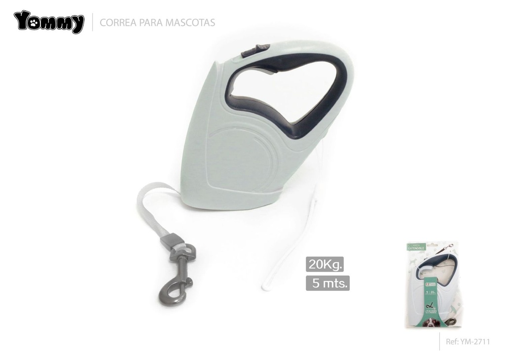 Correa extensible para perros 5m, resistente y segura