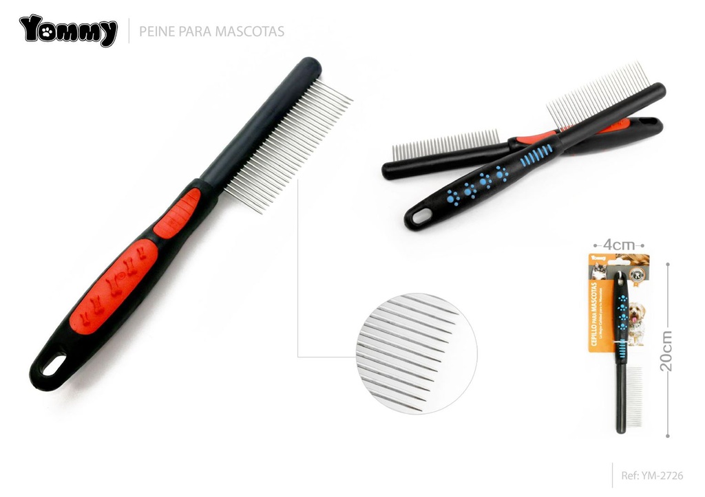 Peine para mascotas 20*4cm - Cuidado de mascotas