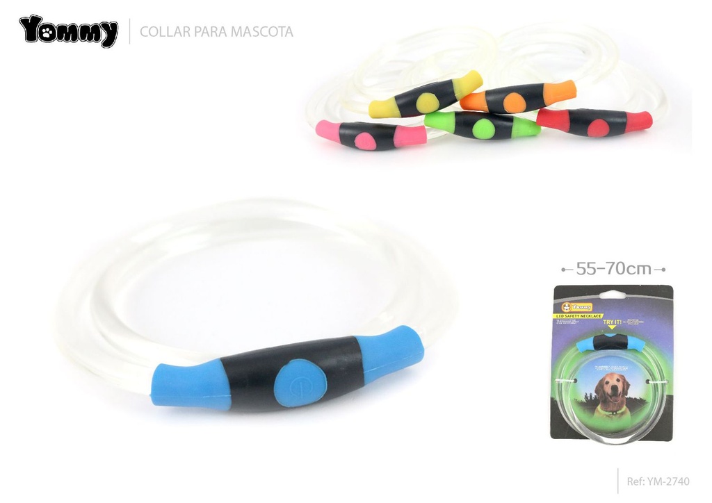 Collar LED 55-70 cm para mascotas - Accesorios para mascotas