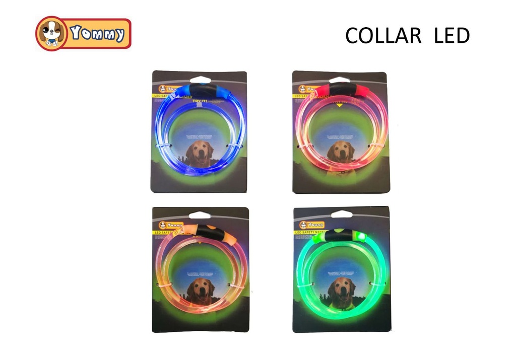 Collar LED 55-70cm para mascotas con luz