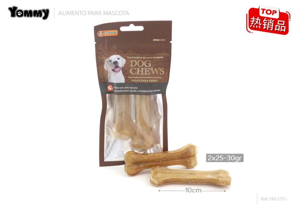 Alimento hueso para mascotas 10cm 25-30g 2 piezas