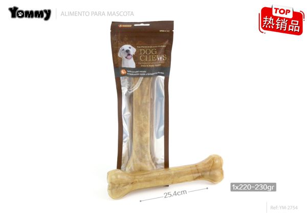 Hueso para perros 25.40cm 220-230g 1 pieza para masticar