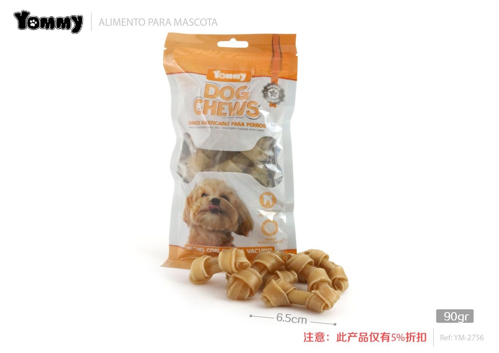 Alimento hueso 6.5cm 8-12g 8 piezas - Snacks para perros