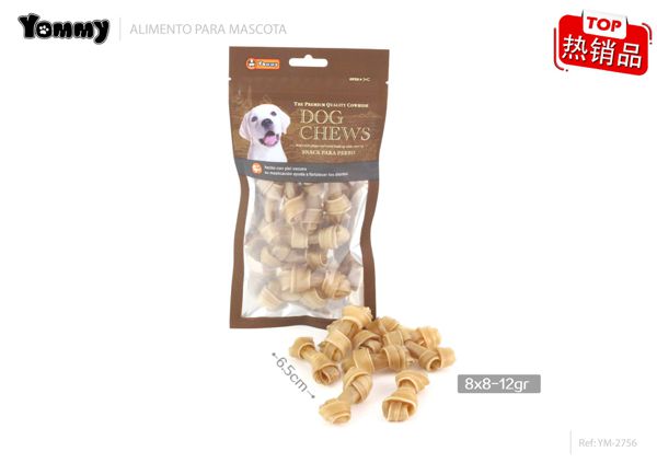 Alimento hueso para perros 6.5cm 8-12g 8 piezas