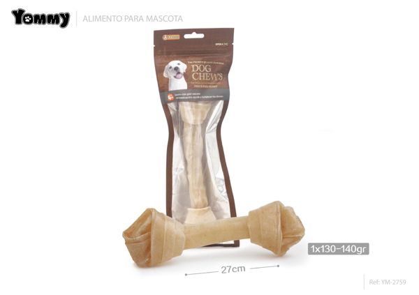 Alimento hueso 27cm, 130-140g, snack para perros