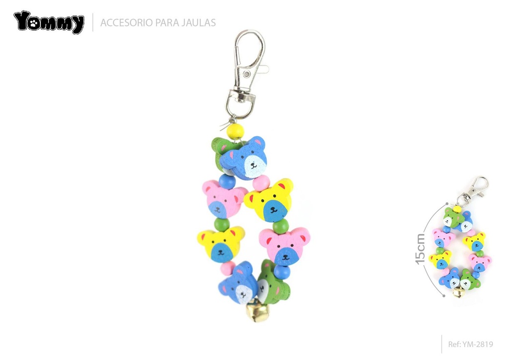 Juguete para hámster en forma de pequeño oso 15*1 cm - Artículos para mascotas