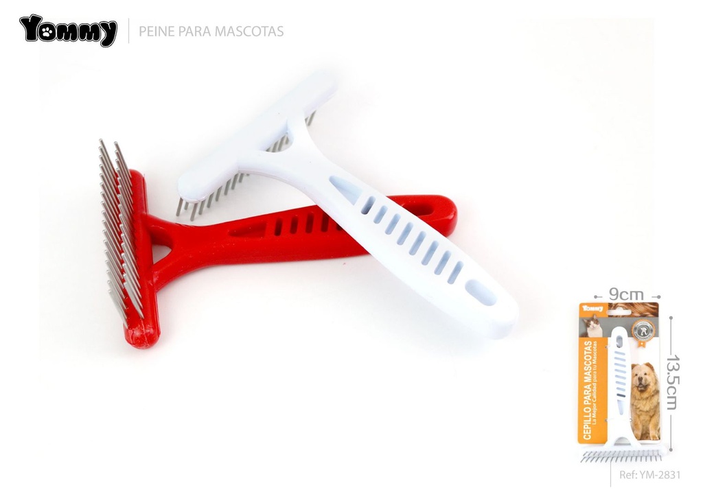  Peine para mascotas 13.5*9 cm - Accesorios para grooming