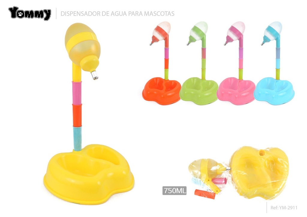Dispensador de agua para perros 750ml - Alimentación de mascotas 
