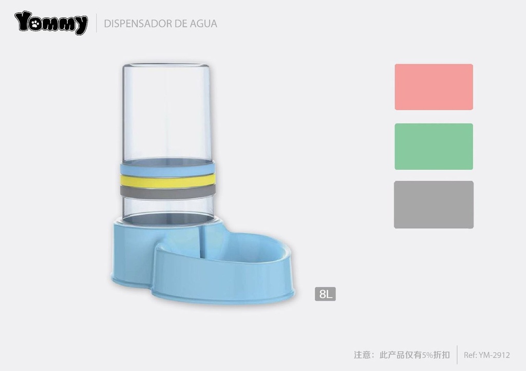 Dispensador de agua 8L - Accesorios para mascotas