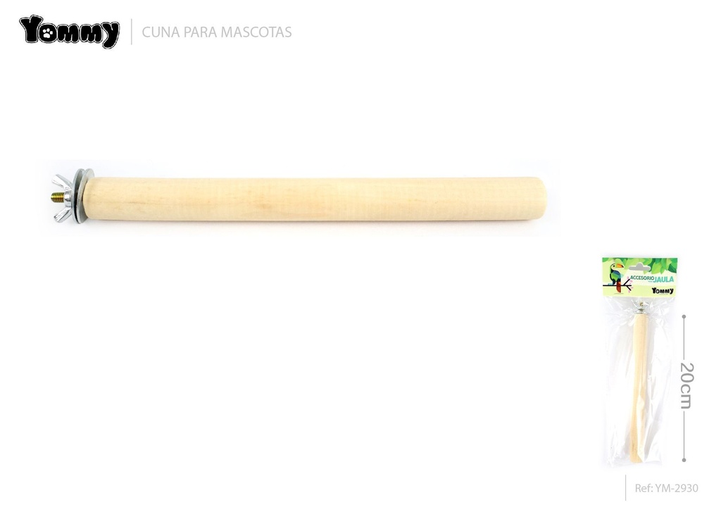 Palo de Madera 2.0*20CM - Accesorios para jaulas