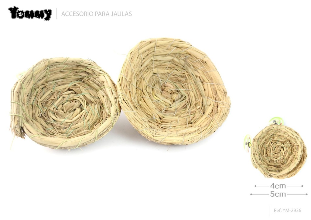 Nido de paja 4-5cm accesorio para jaula de pájaros