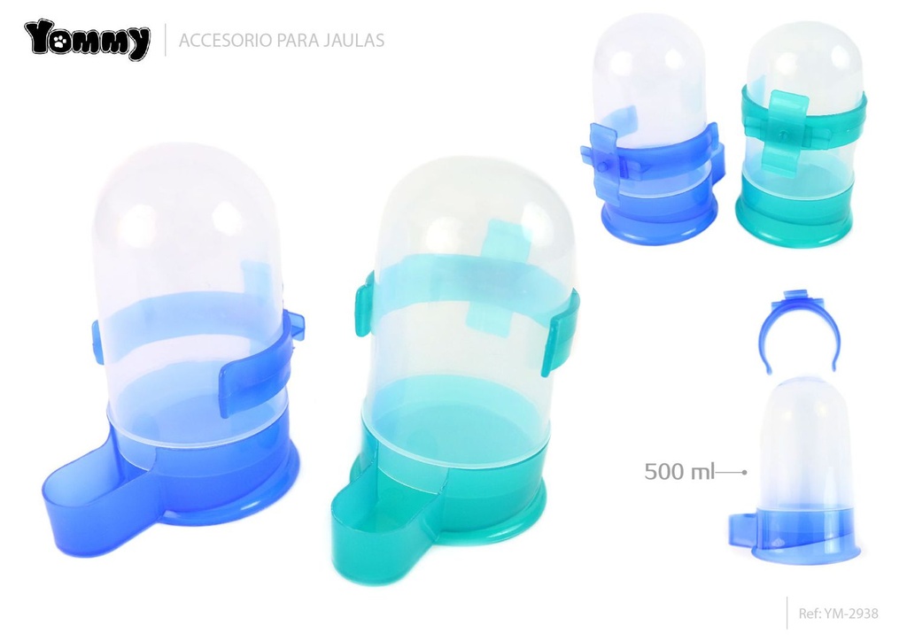 Bebedero plástico para aves 500ml