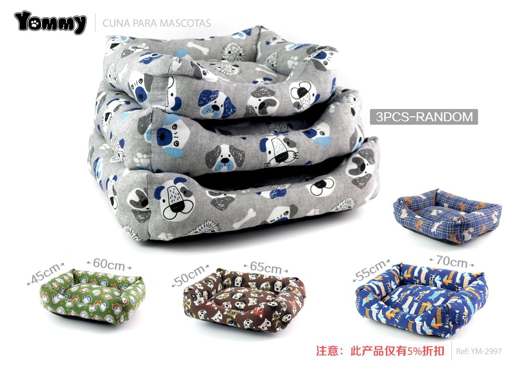 Cuna set de 3 para gato - Accesorios de alta calidad para mascotas