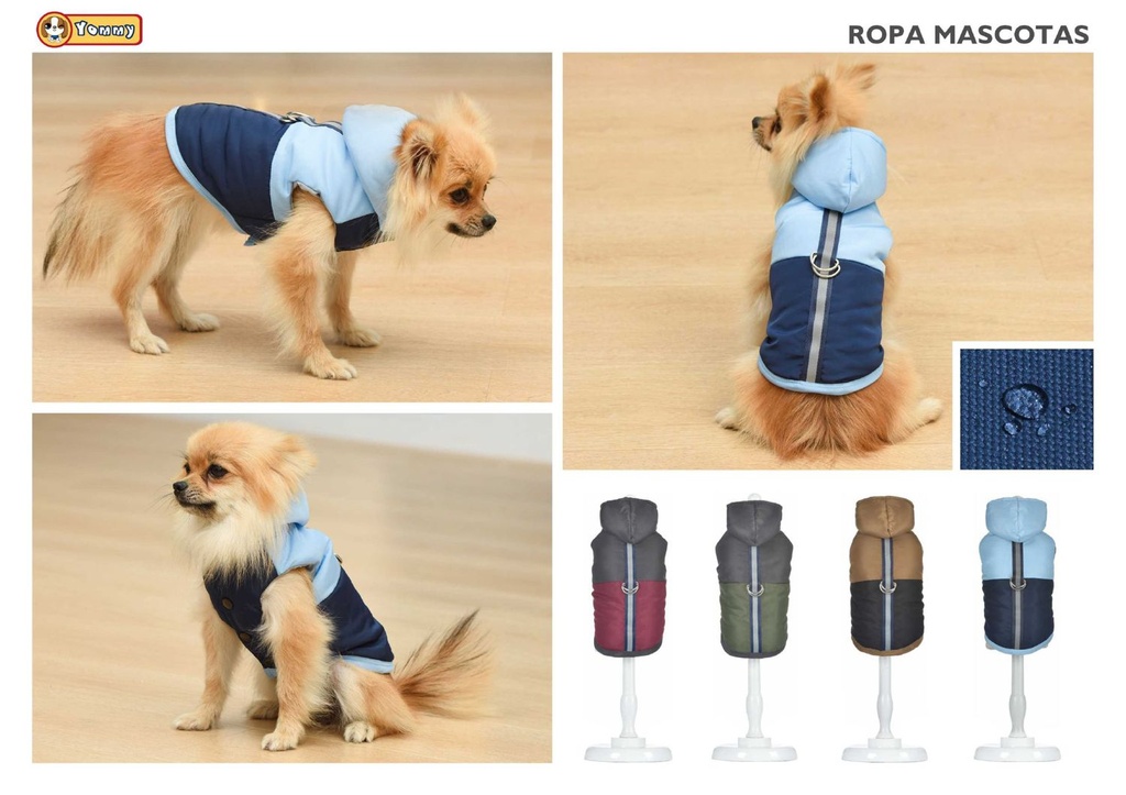 Anorak con capucha talla S para mascotas