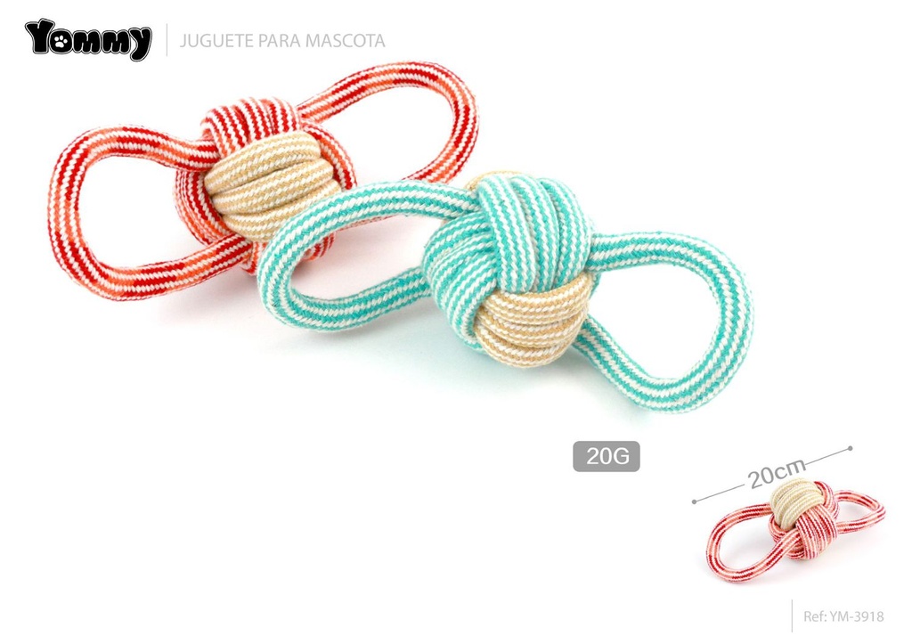 Juguete nudo 20CM 75GR - Juguetes para mascotas 