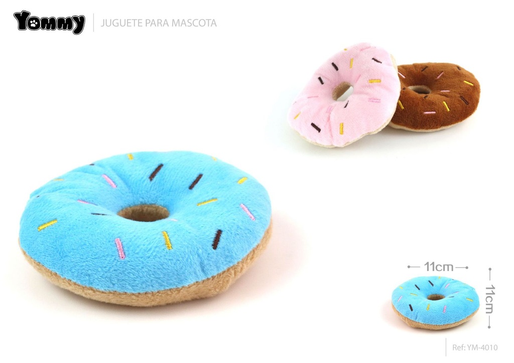 Peluche para mascotas con forma de donut 11x11cm