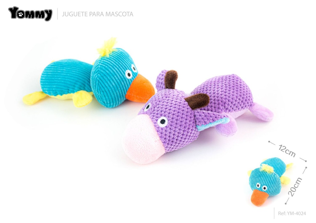 Peluche para mascotas 20x12cm para jugar