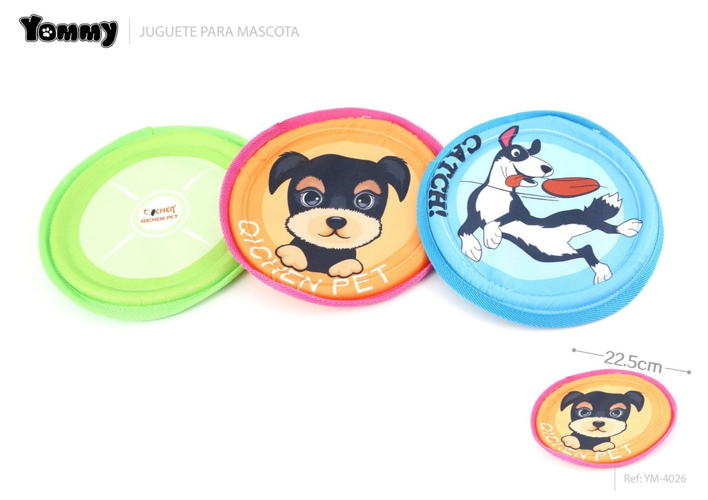 Peluche para mascotas en forma de disco volador 22.5 cm - Juguetes para mascotas