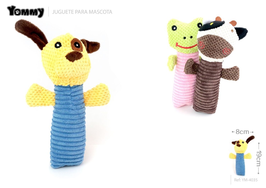 Juguete de peluche en forma de maíz 19x8cm para mascotas