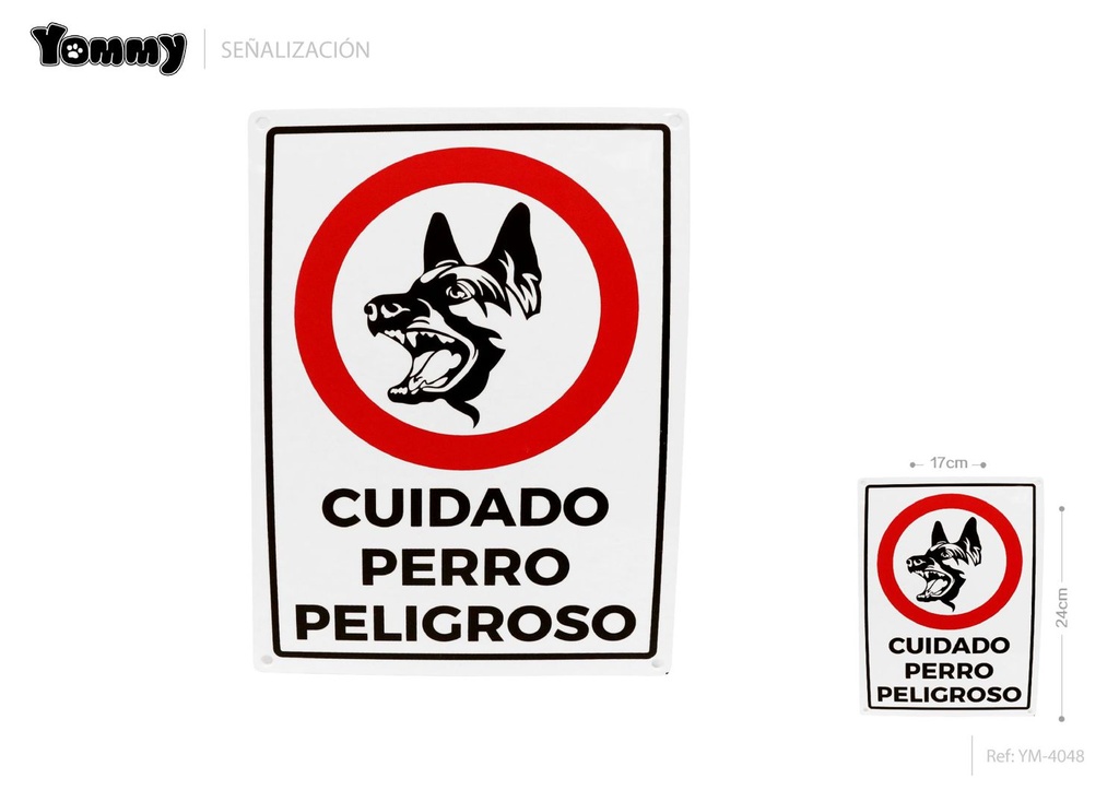 Señal Cuidado con el perro 17*24cm - Avisos de seguridad