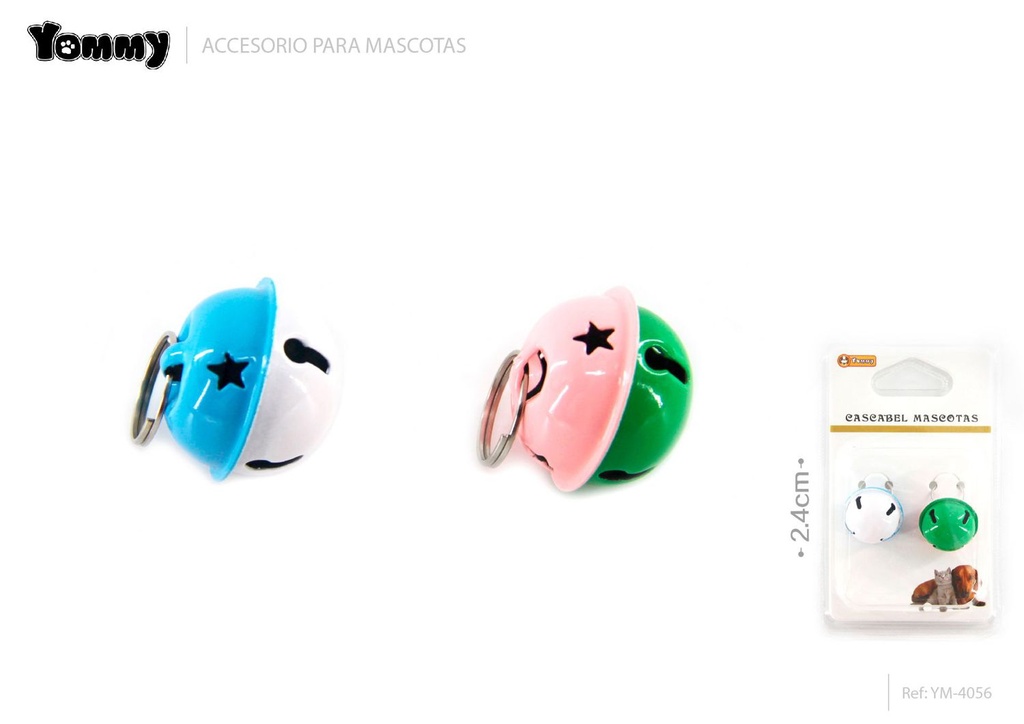 Cascabel Colorido 24mm - Accesorios para Mascotas