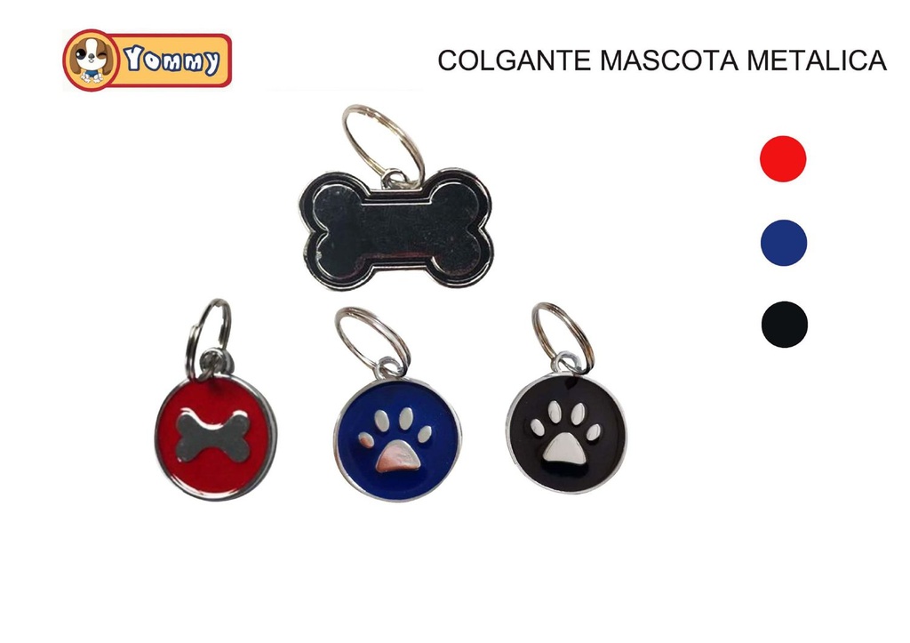 Colgante de identificación para mascotas de hierro