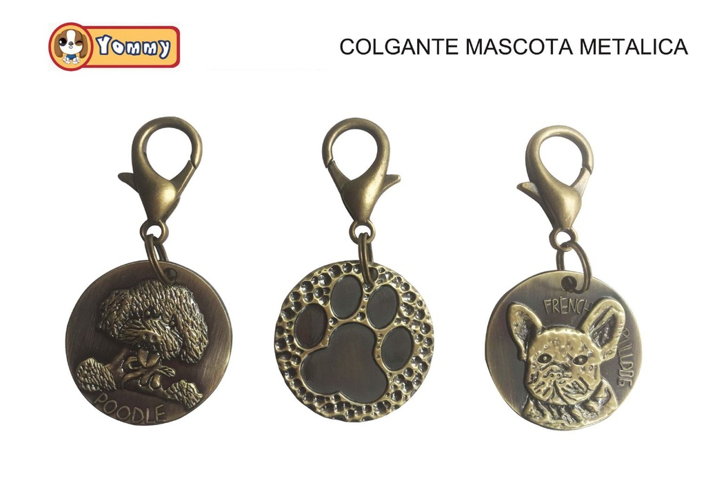 Colgante de identificación para mascotas de cobre