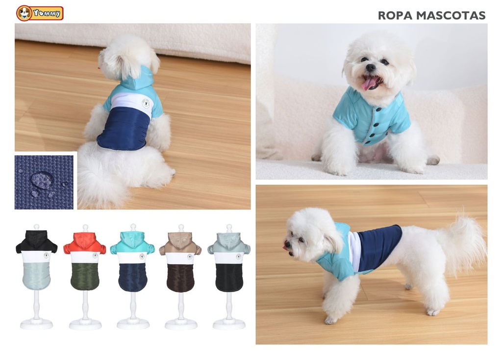 Anorak con capucha para perros S para mascotas