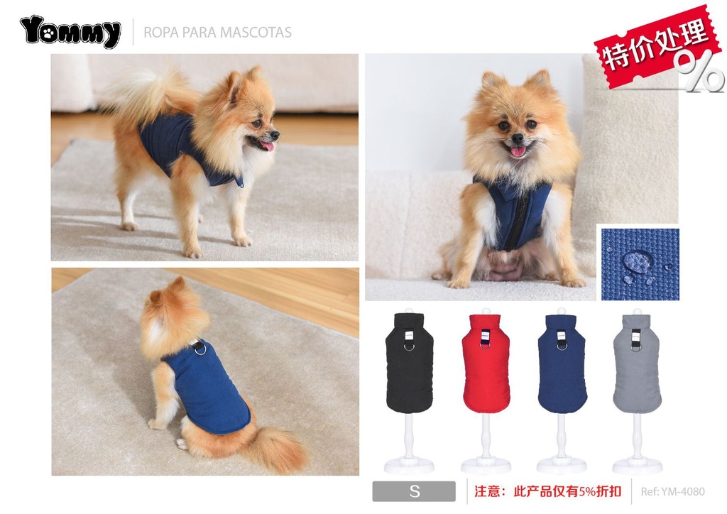 Ropa anorak con cuello S - Ropa para mascotas
