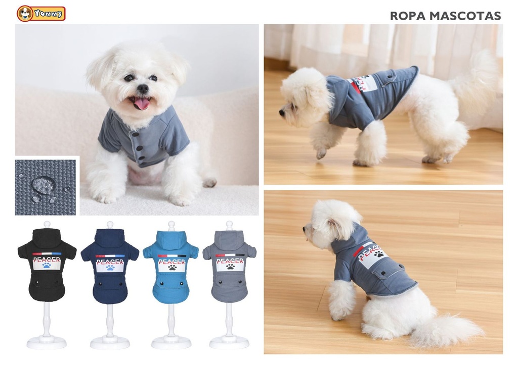 Anorak con capucha para perros S para protección