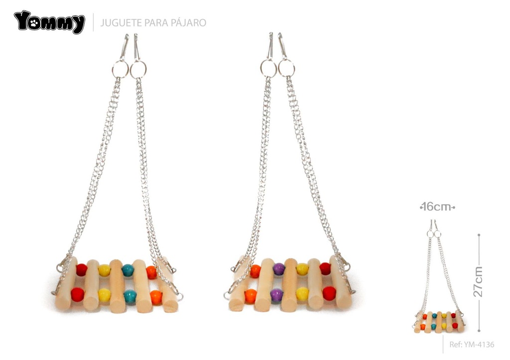 Juguete columpio para pájaros 16*27cm - Juguetes para mascotas