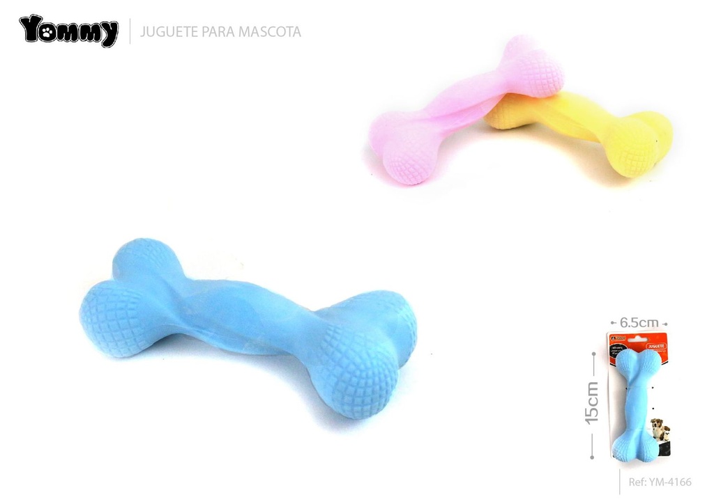 Juguete de goma TPR espumado 15.5x6.5x3.8 cm - Juguete flexible para mascotas