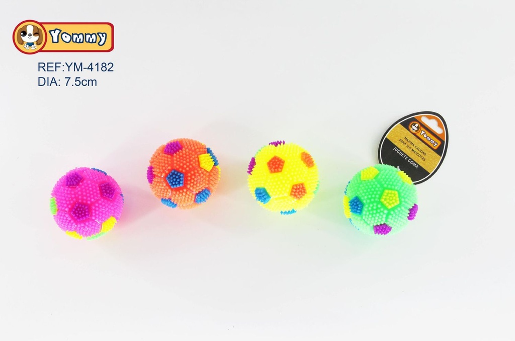 Juguete de caucho LED en forma de balón 7.5cm - Juguetes para mascotas