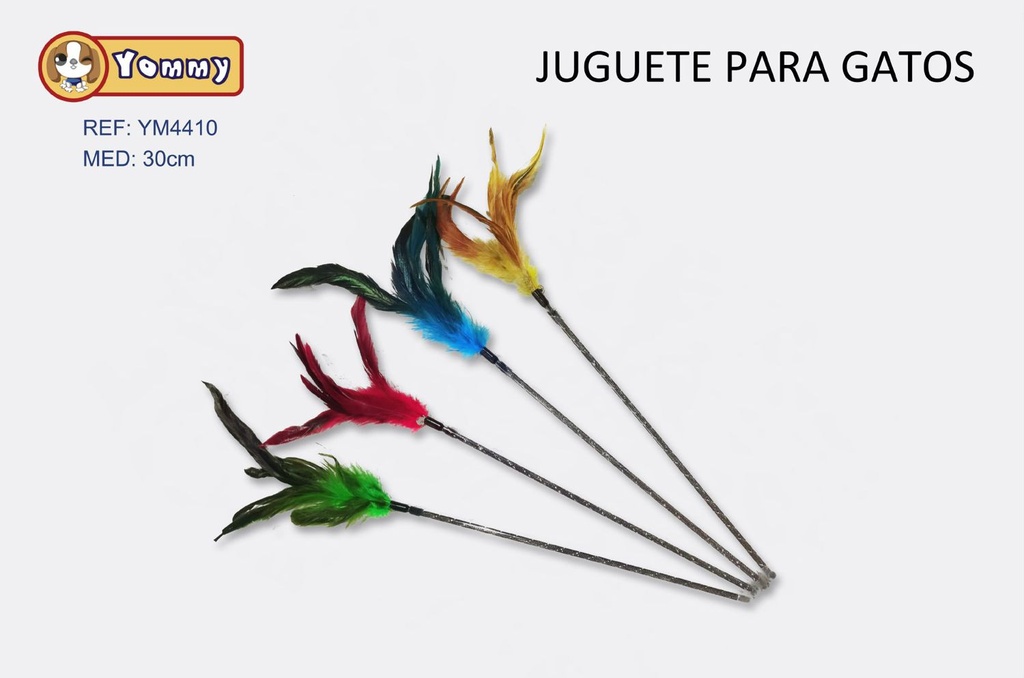 Juguete para gato pluma 30cm interactivo