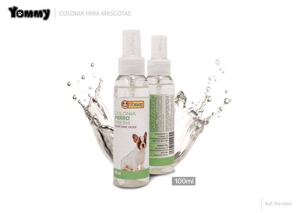 Colonia Fresh para perro 100ml para mascotas