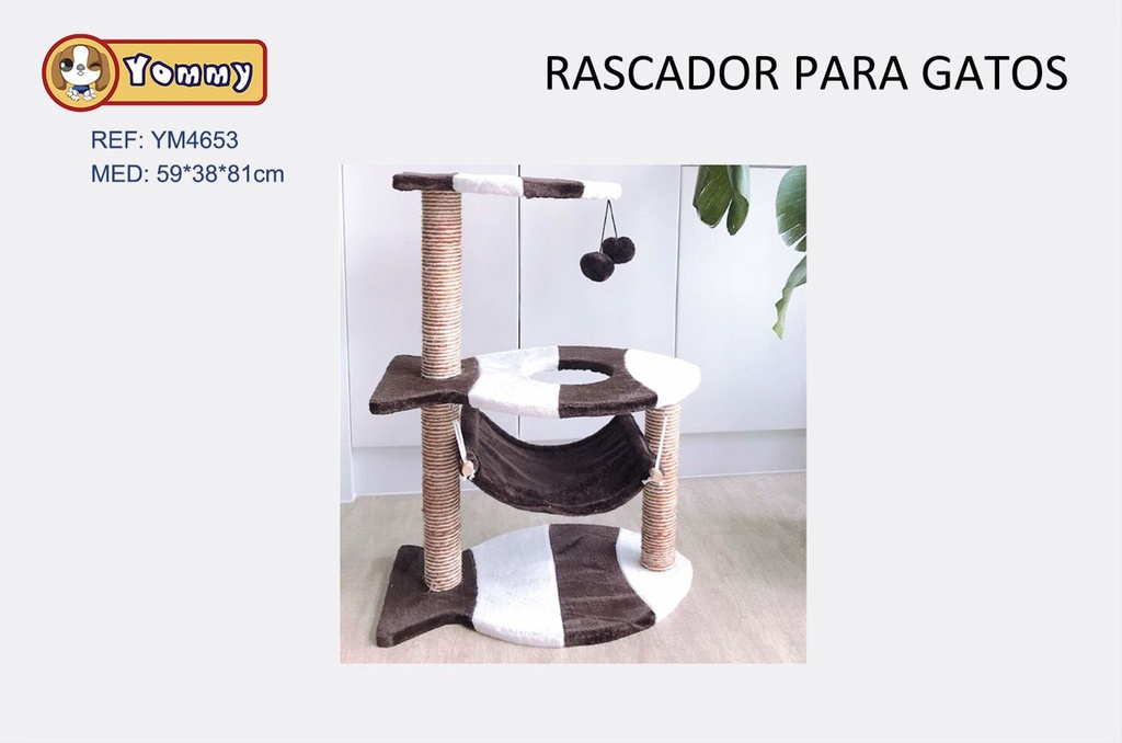 Rascador para gato 59x38x81cm