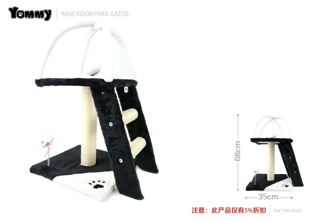 Rascador para gato 35*35*68 cm - Accesorios para gatos