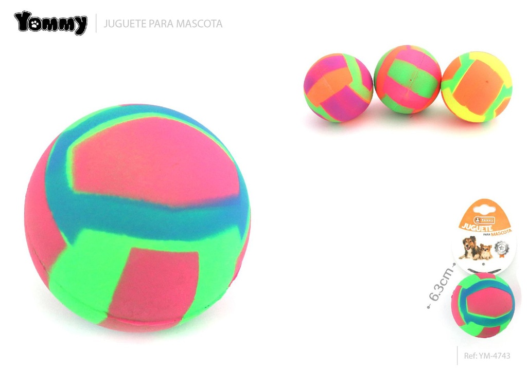 Juguete de goma foamé fluorescente 6.3 cm - Artículos para mascotas