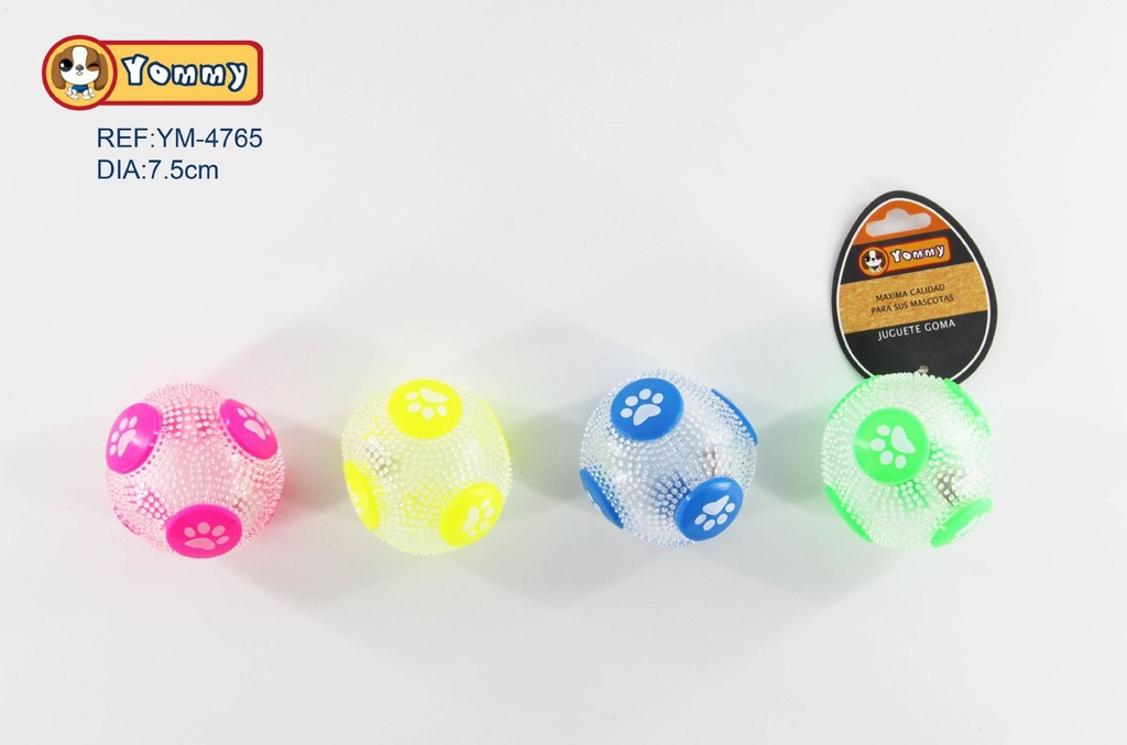 Juguete de TPR forma de bolita brillante 7.5cm - Juguetes para mascotas