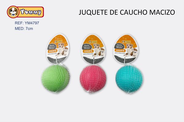 Juguete de caucho macizo 6cm para perros