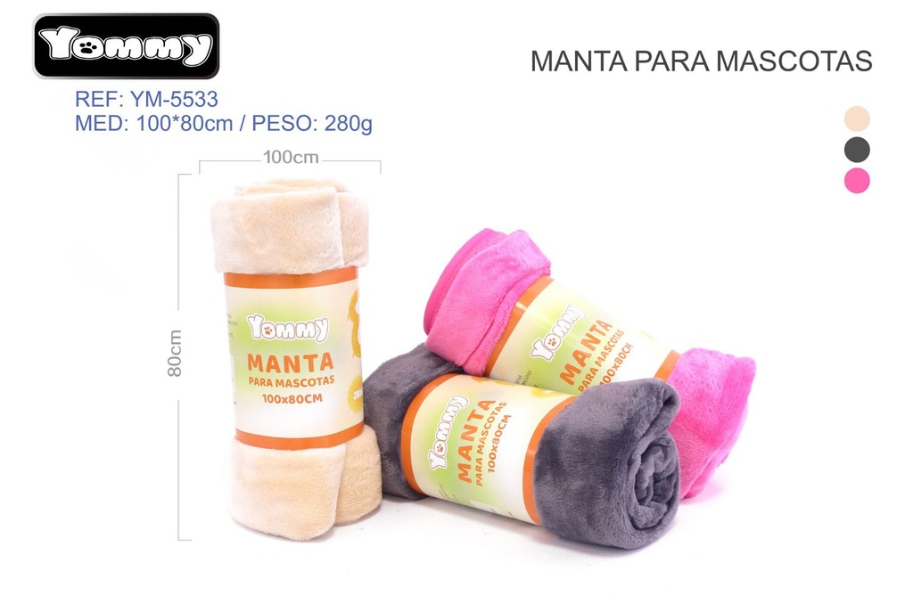 Manta gruesa y suave para mascotas 100*80 cm - Accesorios para mascotas
