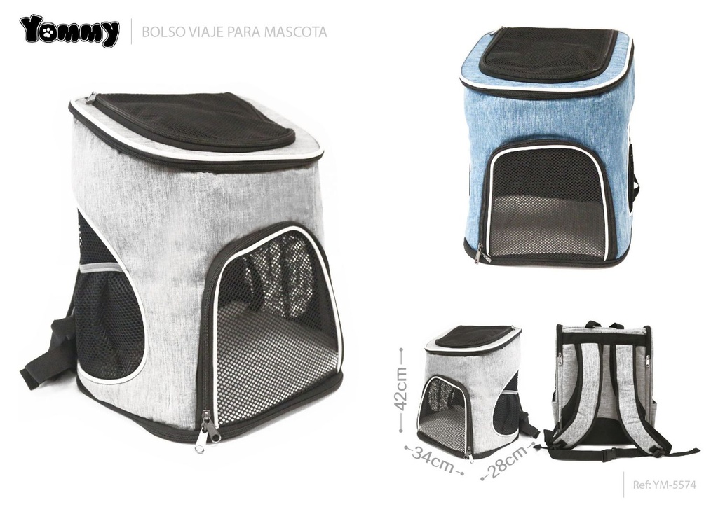 Bolso viajero para mascotas 34*28*42 cm - Ideal para viajes con animales