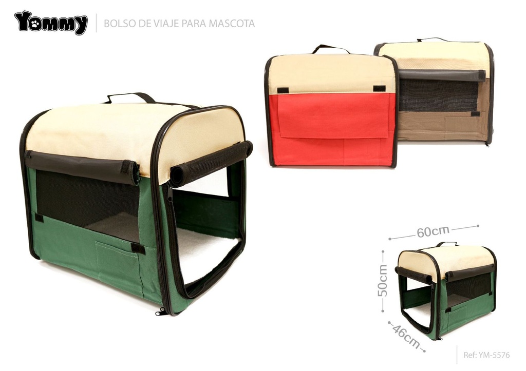 Bolso de viaje para mascotas 60x46x50 cm - Transportes para mascotas