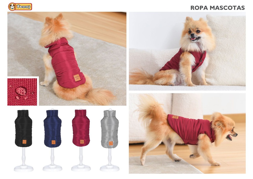 Anorak con cuello para mascotas tamaño S para invierno